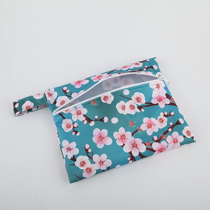 Reusable Wet Bag: Multicolor Washable Mini Wet Bag - Leakproof Wet/dry Bag for Feminine Hygiene Travel, Mama Cloth Storage - Image 3