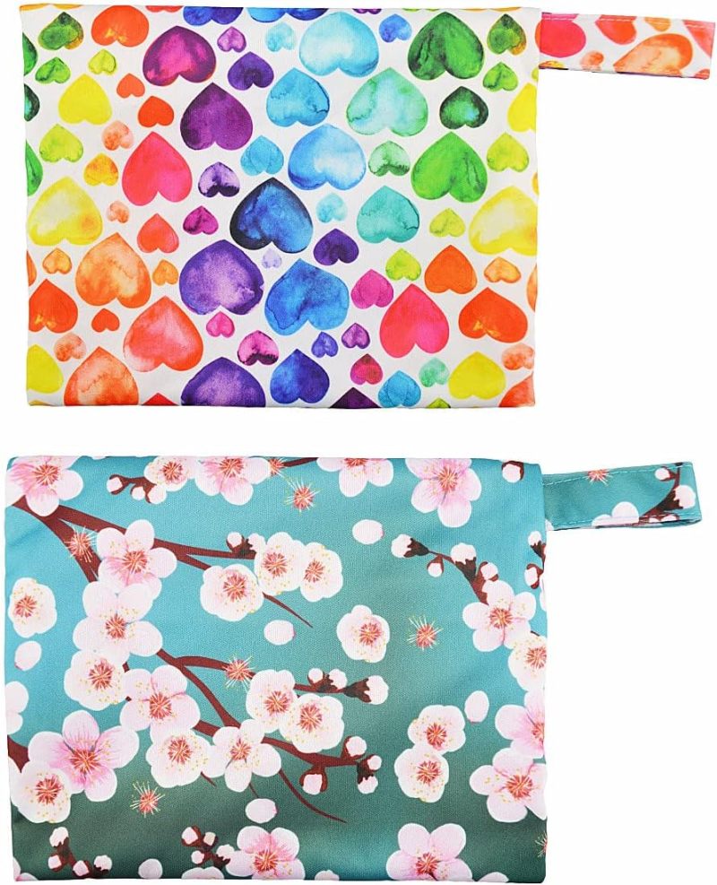 Reusable Wet Bag: Multicolor Washable Mini Wet Bag - Leakproof Wet/dry Bag for Feminine Hygiene Travel, Mama Cloth Storage - Image 2