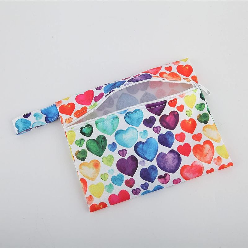 Reusable Wet Bag: Multicolor Washable Mini Wet Bag - Leakproof Wet/dry Bag for Feminine Hygiene Travel, Mama Cloth Storage - Image 4