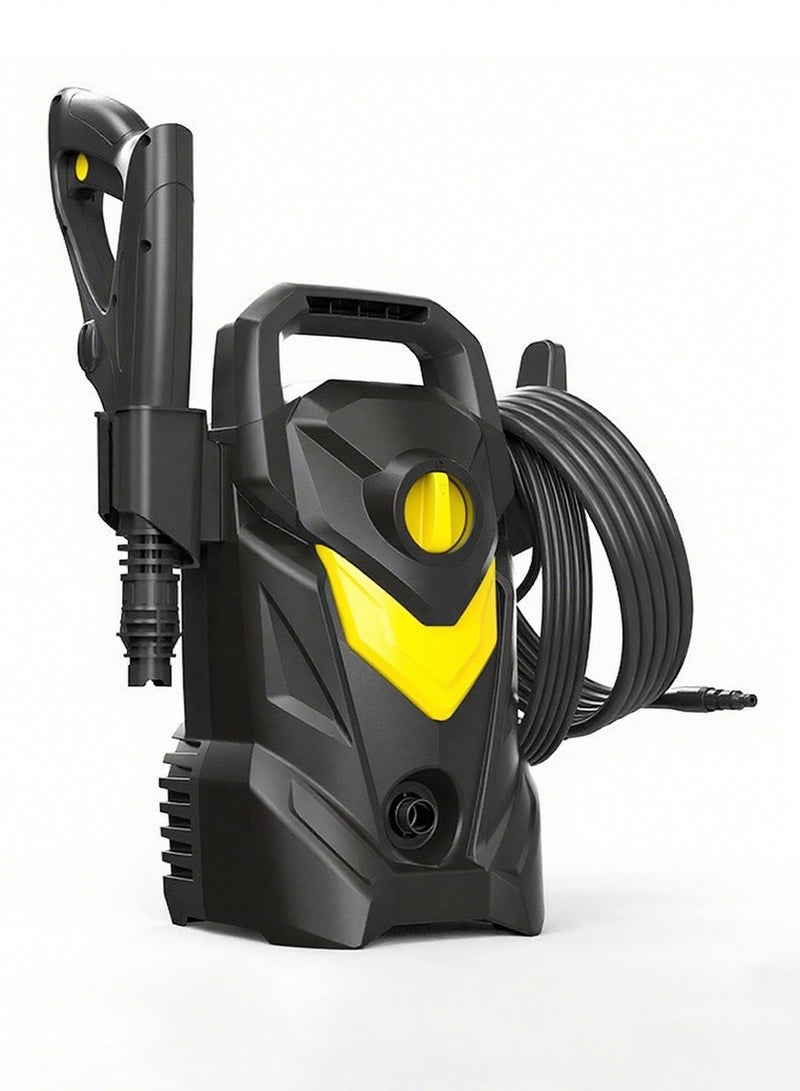 ويمارت غسالة كهربائية تعمل بالضغط العالي، 1200 واط، 2.5 جالون في الدقيقة، مزودة بزجاجة رذاذ رغوية، مقاومة للماء حتى 35 قدمًا، سلك طاقة، مناسبة لتنظيف السيارات/الأسوار/الممرات/الفناءات/المنازل، لون أصفر - Image 1