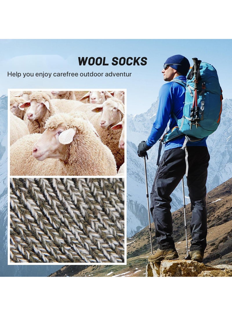 Excefore - Thick Wool Socks for Mens, Size 36-47 (7-12), Warm Winter Soft Thermal Socks, Cozy Winter Socks for Mens Gifts (5 Pairs) - Image 1