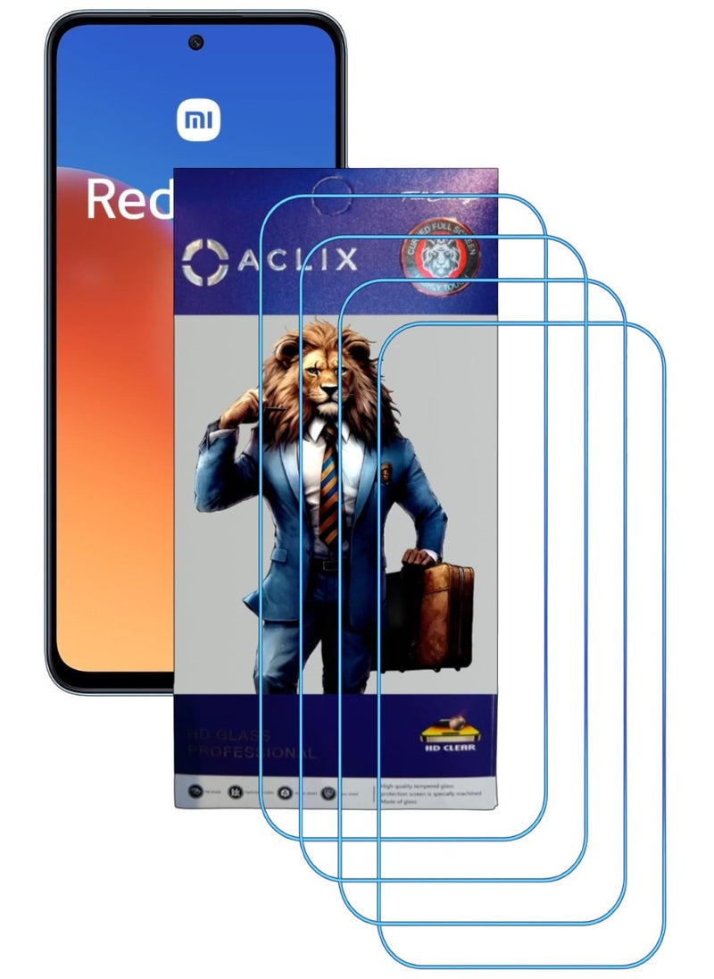 ACLIX 4 Pieces Antistatic ESD Dustproof Premium Quality High Definition Clear Tempered Glass Screen Protector Designed For Xiaomi Redmi 12 - Image 1