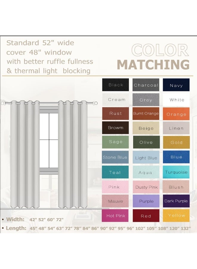 KOUFALL Sage Green Boho Blackout Curtains 72 Inch Length for Bedroom 2 Panels Set Home Office Organic Decor Grommet Thermal Room Darkening Living Room Window Black Out Curtains 72 Inch Long - Image 3