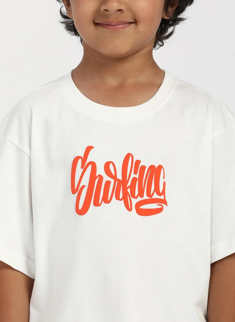 Nautinati Nautinati Boys' Cotton Surfing Print T-shirt