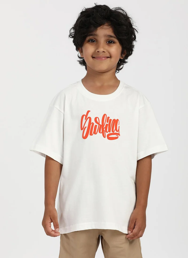 نوتيناتي Nautinati Boys' Cotton Surfing Print T-shirt