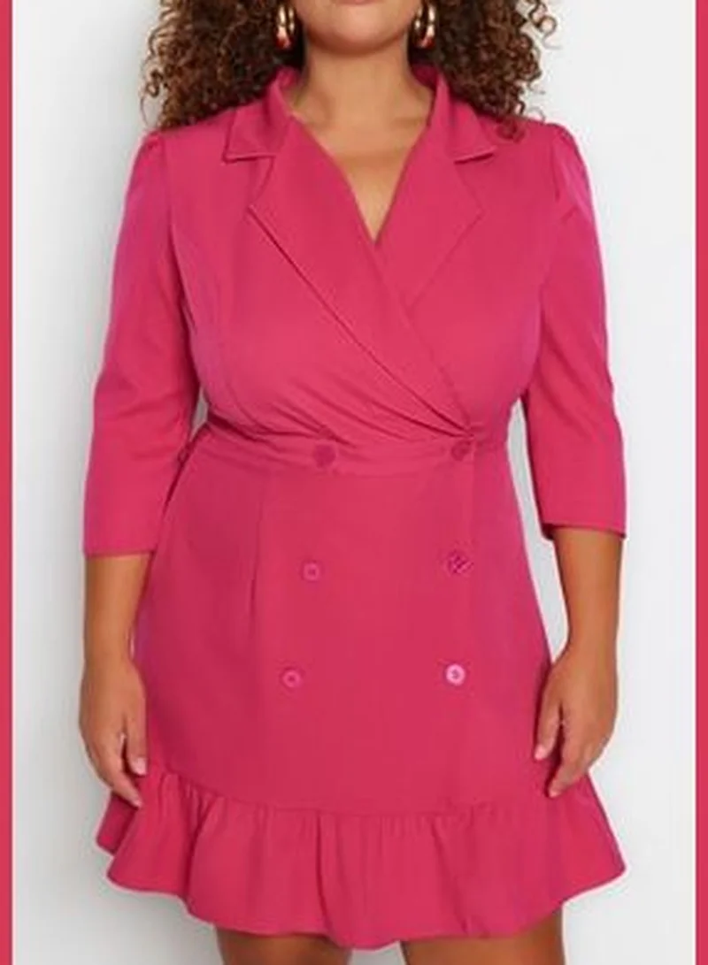 trendyol Ruffled Hem Blazer Dress