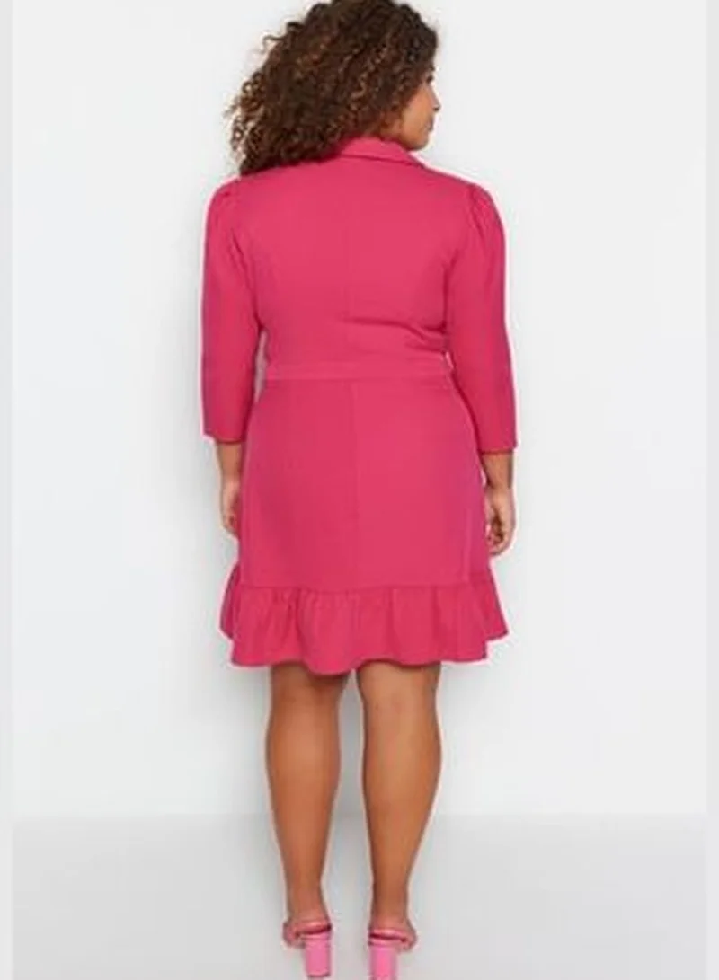 trendyol Ruffled Hem Blazer Dress