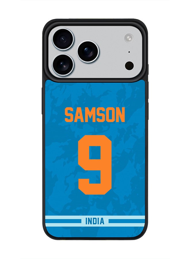 Stylizedd iPhone 17 Pro Max Case, [Compatible with MagSafe] Slim Magnetic cover Phone Case iPhone 17 Pro Max -India Sanju Samson, Jersey No 9 - Image 1