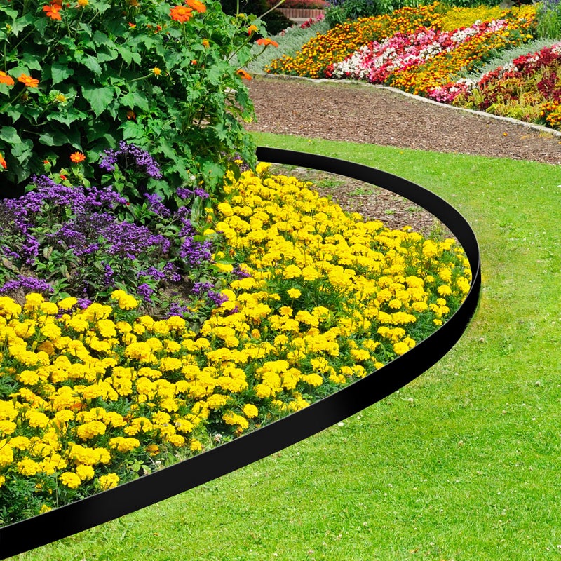 Hemikaki 4 Inch Tall Garden Edging Border 66FT with 90pcs Spikes, Plastic Edging Border for Landscaping, Lawn, Garden, Flower Beds, Paver, Pathway - Image 4