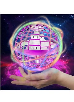 لعبة كرة دوارة بإضاءة LED مضادة للتصادم مرنة قابلة لاعادة الشحن يتم التحكم فيها يدويًا بزاوية 360 درجه لون أسود