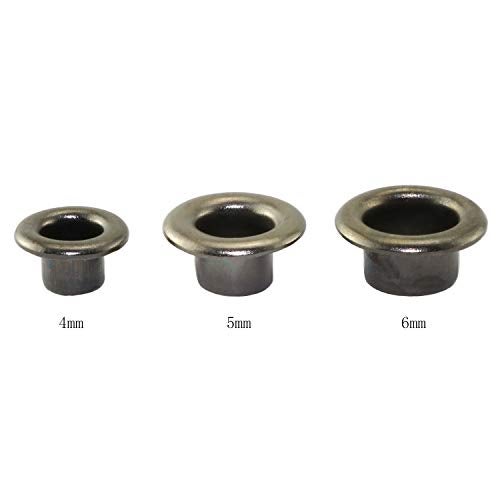 RuiLing 100pcs 5mm Black Metal Eyelets Round Inner Hole Grommets DIY Rivet Leathercraft Accessories Air-Hole for Shoes Belt Bag Tag Clothes Scrapbook - Image 2