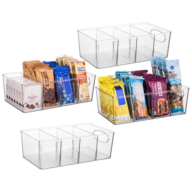 Pantry Organizers and Storage and Cabinet Organizer 4 Pack  Kitchen Organizers and Storage Great Fridge or Snack Organizer  Perfect in Refrigerator or Cupboard Shelf