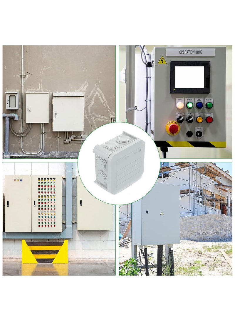 Duravel Junction Box, IP55 Waterproof Electrical Enclosure, Surface Mount, White (Pack-Of 2) - Image 2