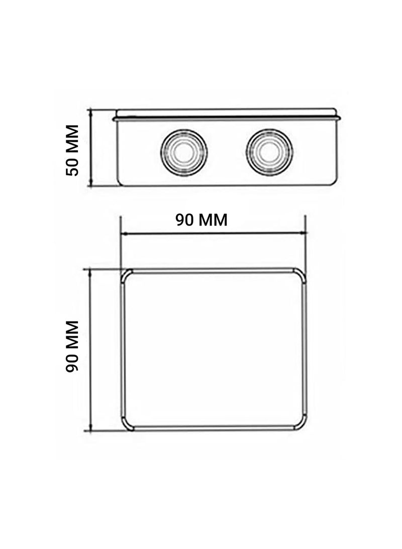 Duravel Junction Box, IP55 Waterproof Electrical Enclosure, Surface Mount, White (Pack-Of 2) - Image 4
