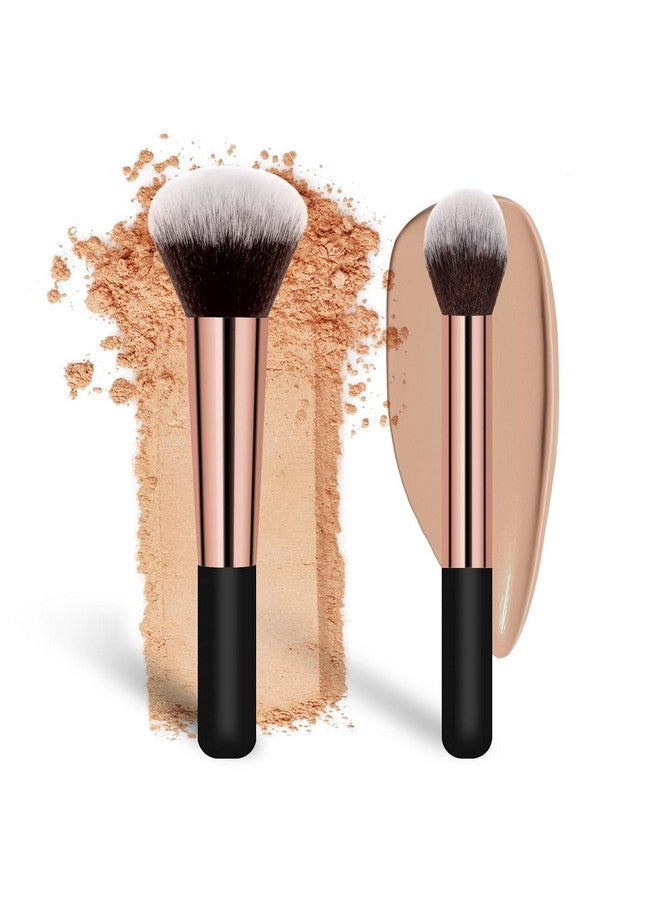 Banidy Makeup Brushes Banidy Powder Foundation Brush Flawless Powder Brush Set With Highlighter Brush Blush Brush With Wooden Handle Perfect For Blending Buffing Liquid Powder Foundation Cream Concealer - Image 1