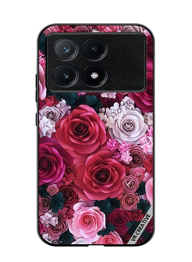 VR CREATIVE Protective Case Cover For Xiaomi Poco X6 Pro Rose Flower Design Multicolour - Image 1