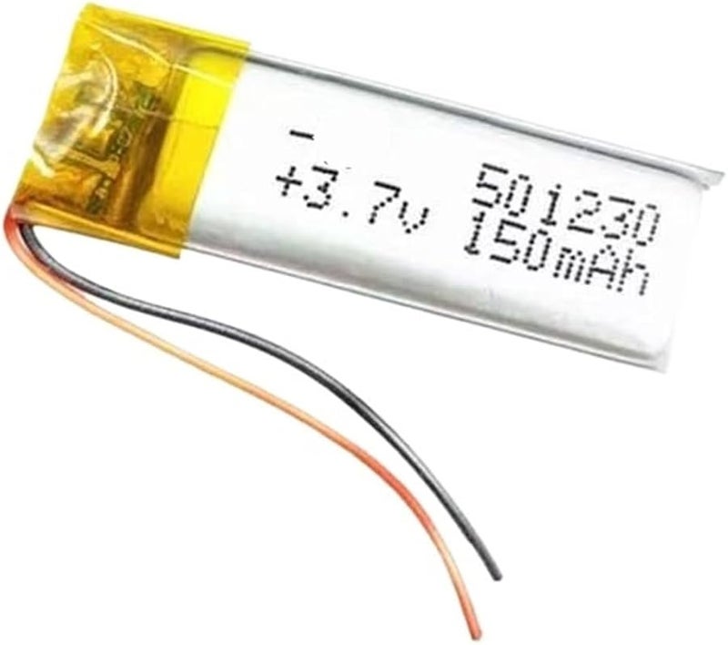 3 7V 150mAh Rechargeable Lithium Polymer Battery Size 30x12x5mm - Image 1