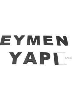 Eym Adhesive Letter 3.75 Cm Matte Black Price is for 1 Letter  - Image 1