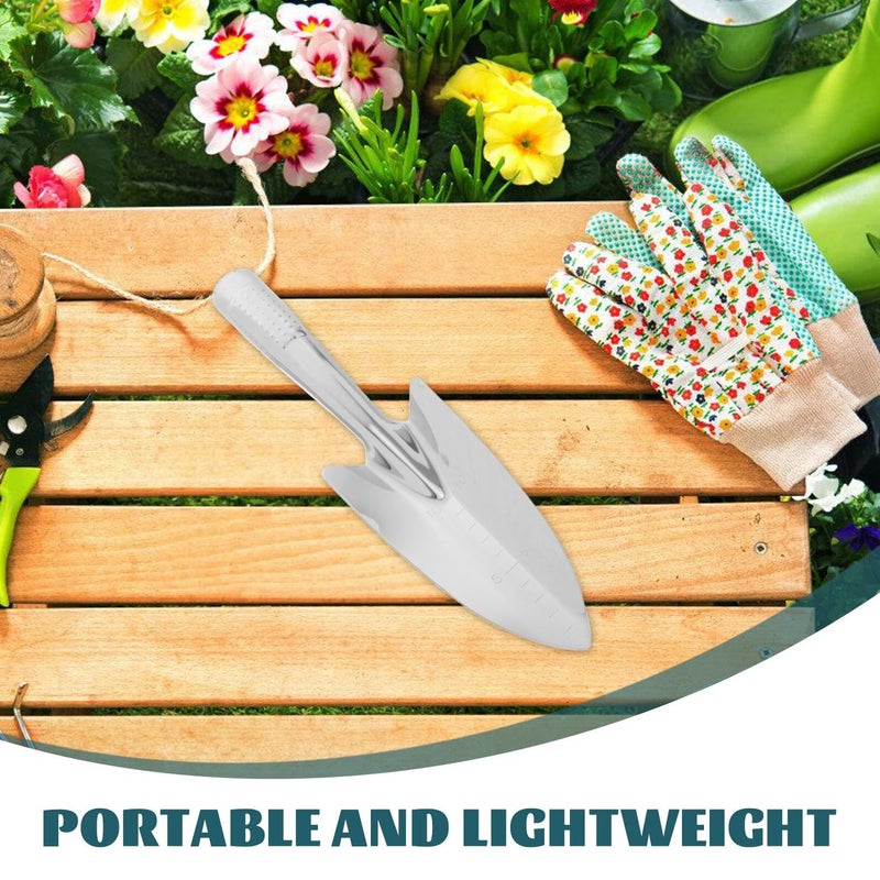 Stainless Steel Garden Trowel with Scale Hand Digging Spade for Planting - Image 4