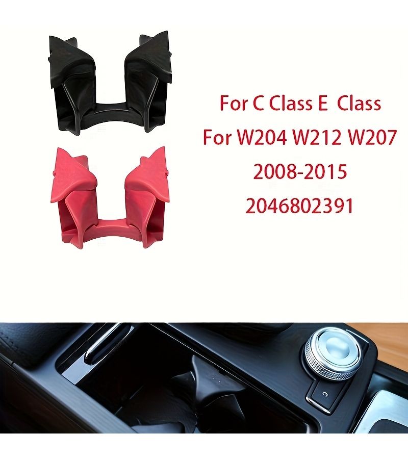 Red Car Cup Holder Divider Insert for Mercedes C E GLK Class W204 W212 - Image 4