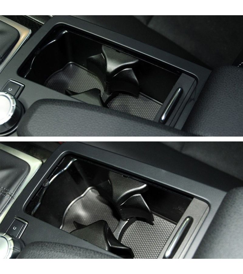 Red Car Cup Holder Divider Insert for Mercedes C E GLK Class W204 W212 - Image 5