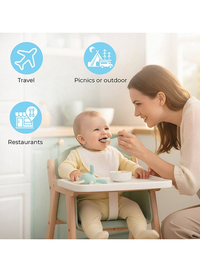 Moon The Moon Brand Baby Silicone feeding Spoon Set – Baby Led Weaning- First Stage -Soft Gum-Friendly, BPA Free, Eco-Friendly, Dishwasher Safe, with Travel Case – Pack of 2-Orange - Image 4