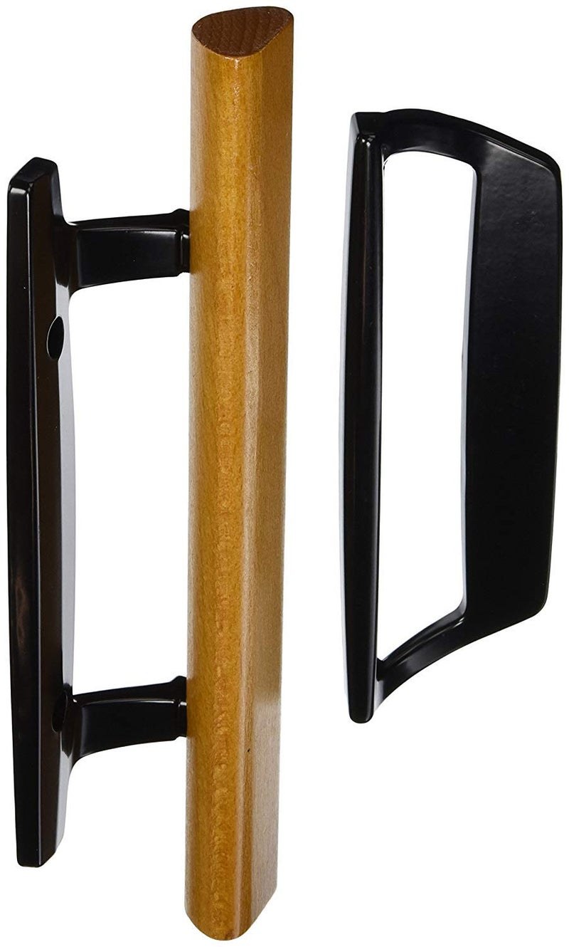Wright Products - Mortise Sliding Patio Door Handle and Installation Hardware Set, Wood/Black - Replacement Sliding Glass Door Lock, 3-15/16 in - Image 5