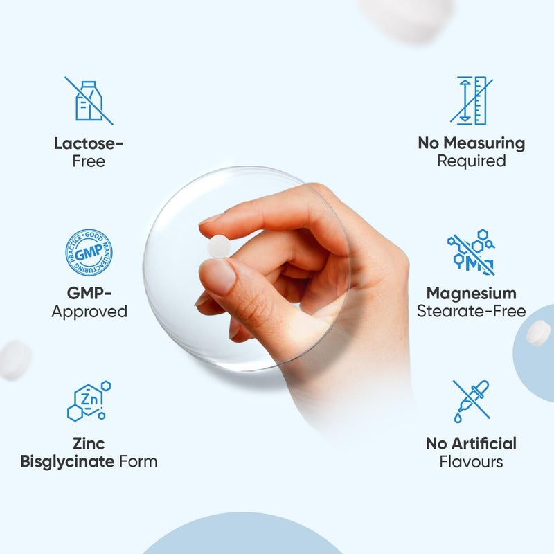 WeightWorld أقراص الزنك 50 ملغ 400 قرص نباتي إمداد لمدة 6 أشهر مكمل زنك بيسغليسينات للرجال والنساء مناسب للسفر بدون نكهات صناعية مضافة خالي من الكائنات المعدلة وراثيًا خالي من ستيرات المغنيسيوم - Image 5