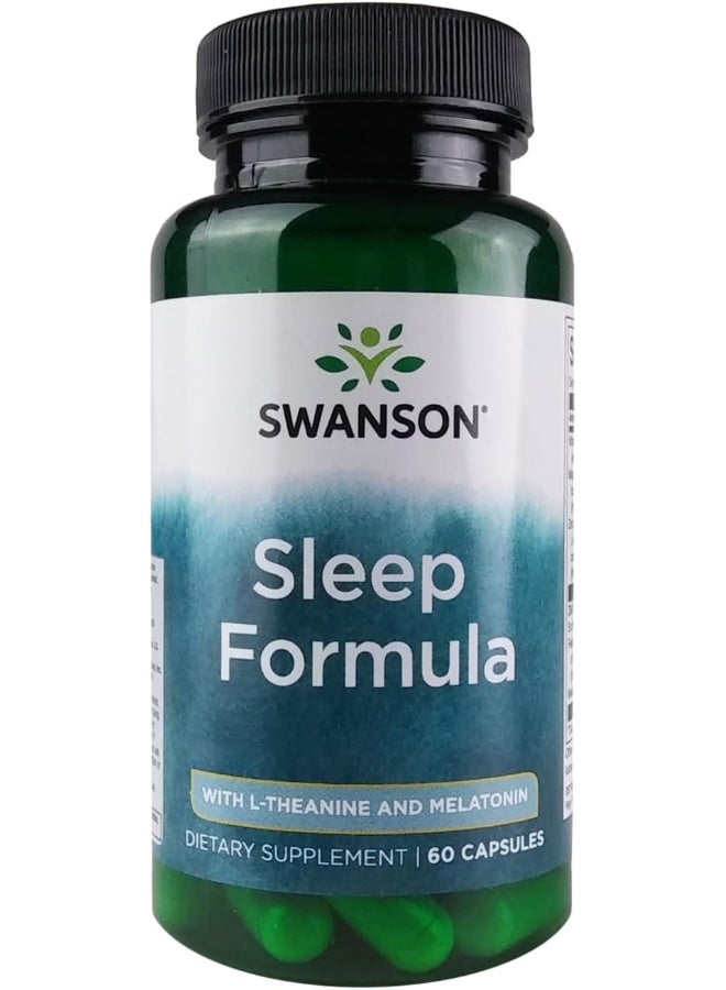 Swanson Sleep FRM W/L-THEANINE&MELATONIN 60C - Image 1