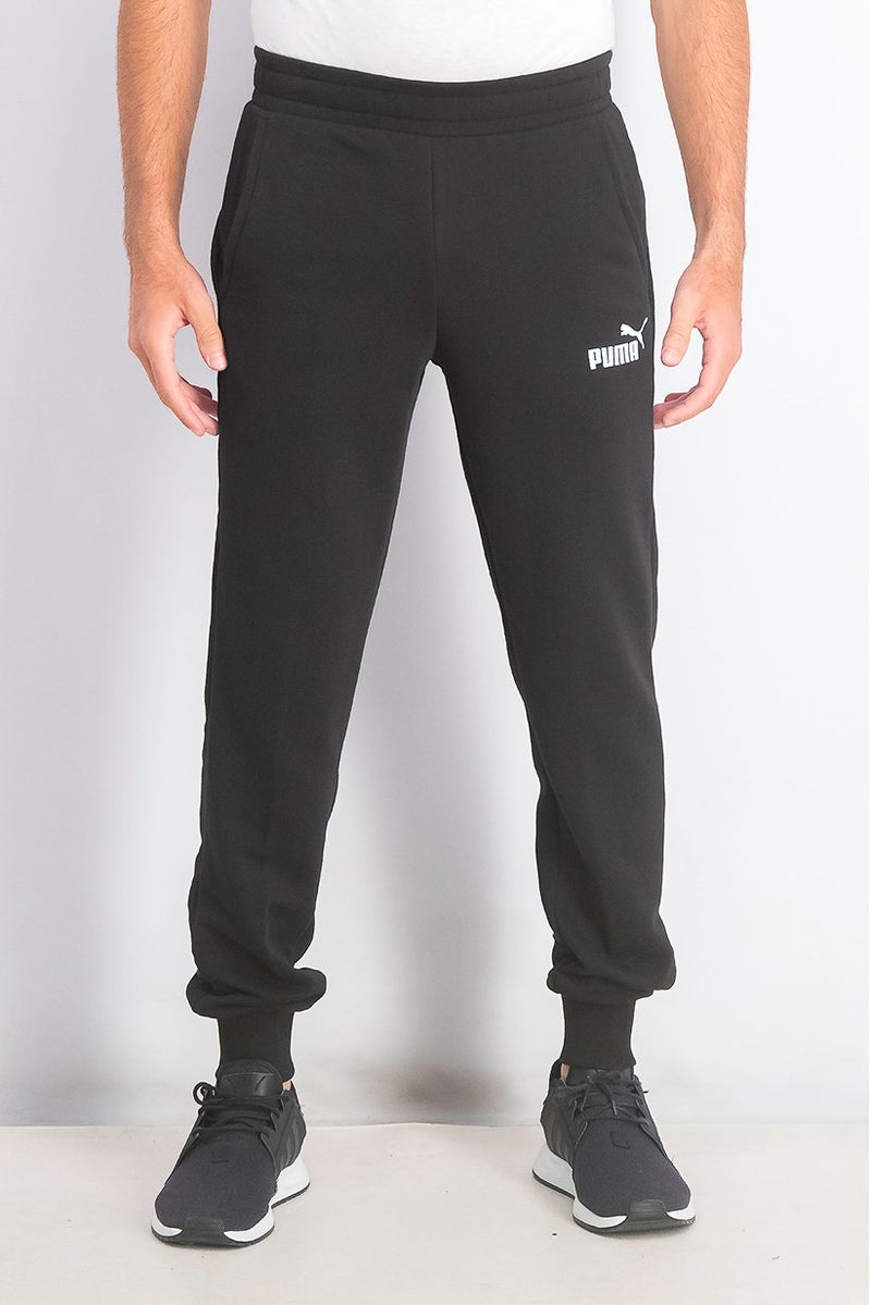 PUMA Men Logo Print Sweatpants, Black - Image 1