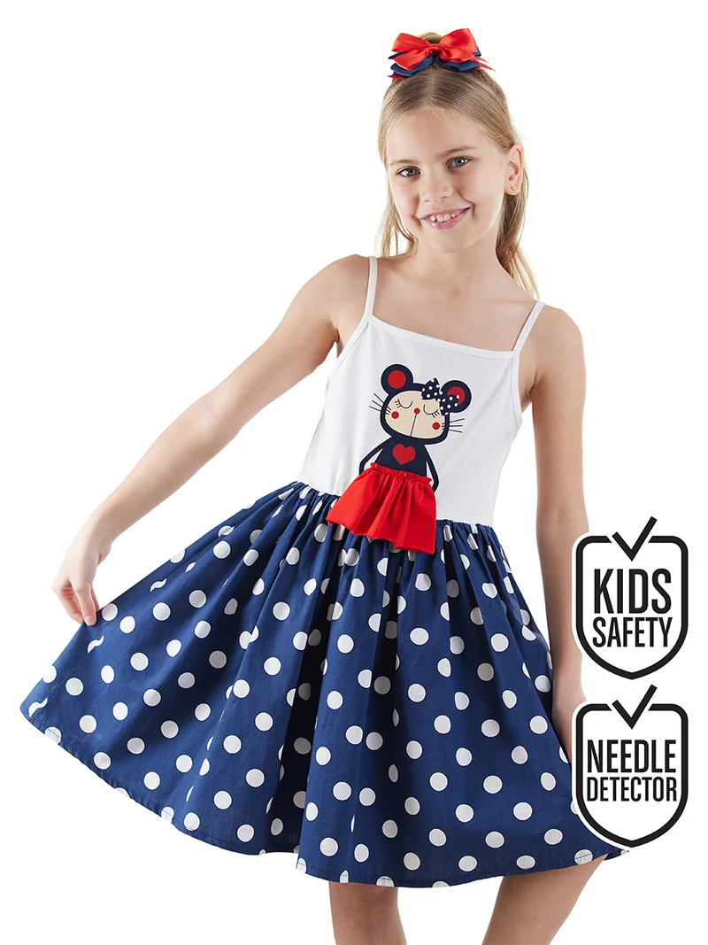 دينوكيدس فستان ليلي للبنات بحمالات سباغيتي