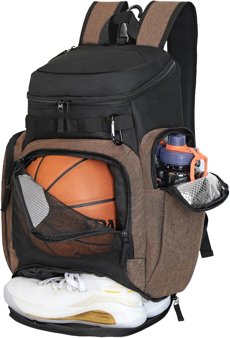 LARIPOP Basketball Backpack Large Sports Bag, Gym Bag with Ball Compartment and Shoe Compartment to Store Sports Shoes Water Bottles Laptops and Daily Necessities, Widely Used in Basketball, Soccer - Image 1