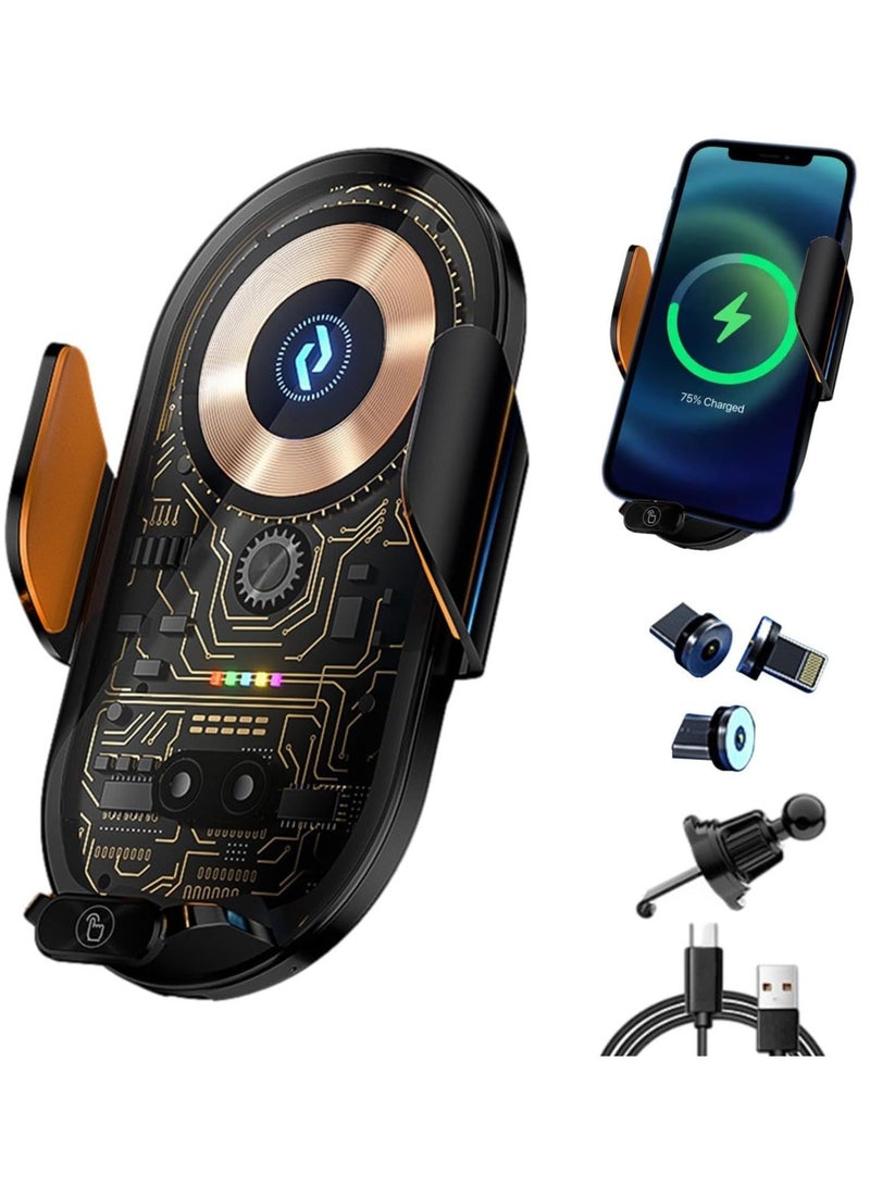 ELTRAZONE Wireless Charging Bracket - Wireless Air Vent Magnet Accessories - Electric Phone Holder, Magnetic Fast Charging Mobile Phone Bracket Car For Most Car For Women Men - Image 1