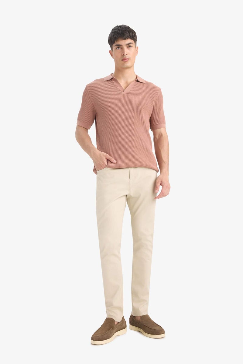 DeFacto Cotton Standard Fit Short Sleeve Knitwear Polo Shirt - Image 2