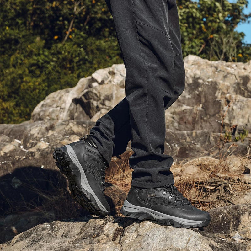 CC-Los Men's Waterproof Hiking Boots Outdoor Relaxed Fit Lightweight Black Size 8 - Image 2