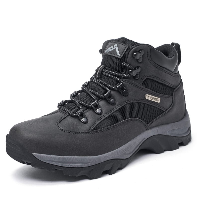 CC-Los Men's Waterproof Hiking Boots Outdoor Relaxed Fit Lightweight Black Size 8 - Image 4