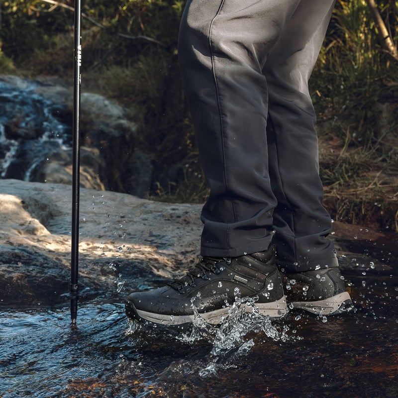 CC-Los Men's Waterproof Hiking Boots Outdoor Relaxed Fit Lightweight Black Size 8 - Image 3