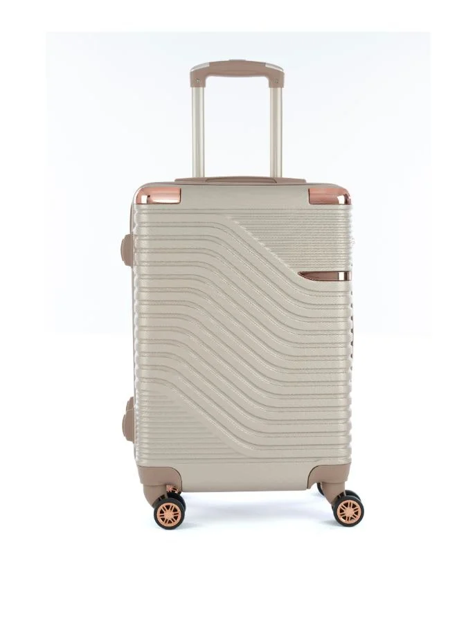 ليمرا طقم شنط سفر مكون من خمس حقائب أمتعة لون ذهبي بمقاس 32"/28"/24"/20"/12 انش