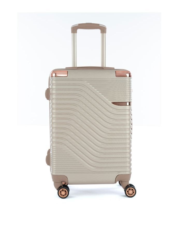 ليمرا - طقم شنط سفر مكون من خمس حقائب أمتعة لون ذهبي بمقاس 32"/28"/24"/20"/12 انش - Image 1