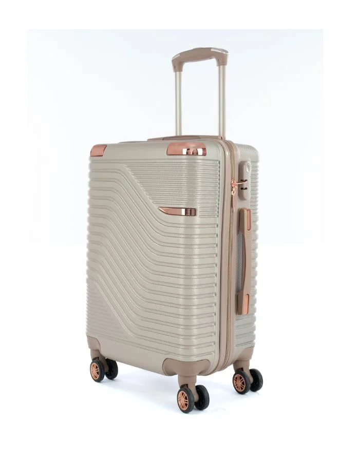 ليمرا طقم شنط سفر مكون من خمس حقائب أمتعة لون ذهبي بمقاس 32"/28"/24"/20"/12 انش