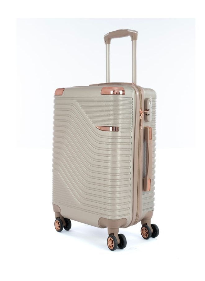 ليمرا - طقم شنط سفر مكون من خمس حقائب أمتعة لون ذهبي بمقاس 32"/28"/24"/20"/12 انش - Image 1