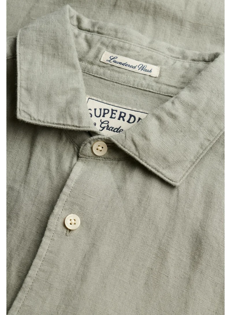 Superdry  Riviera Long Sleeve Linen Shirt for Men | Best Price UAE