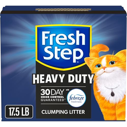 Fresh Step Clumping Cat Litter, Heavy Duty Advanced, Long Lasting 30-Day Odor Control with Odor Eliminating Carbon, 17.5 lb - Image 1