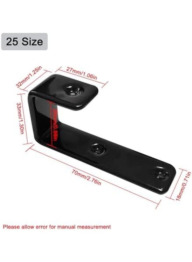 خطافات سلم سرير بطابقين ثقيلة الواجب 2 قطعة خطاف معدني متعدد الاستخدامات مع براغي التثبيت بني - Image 3