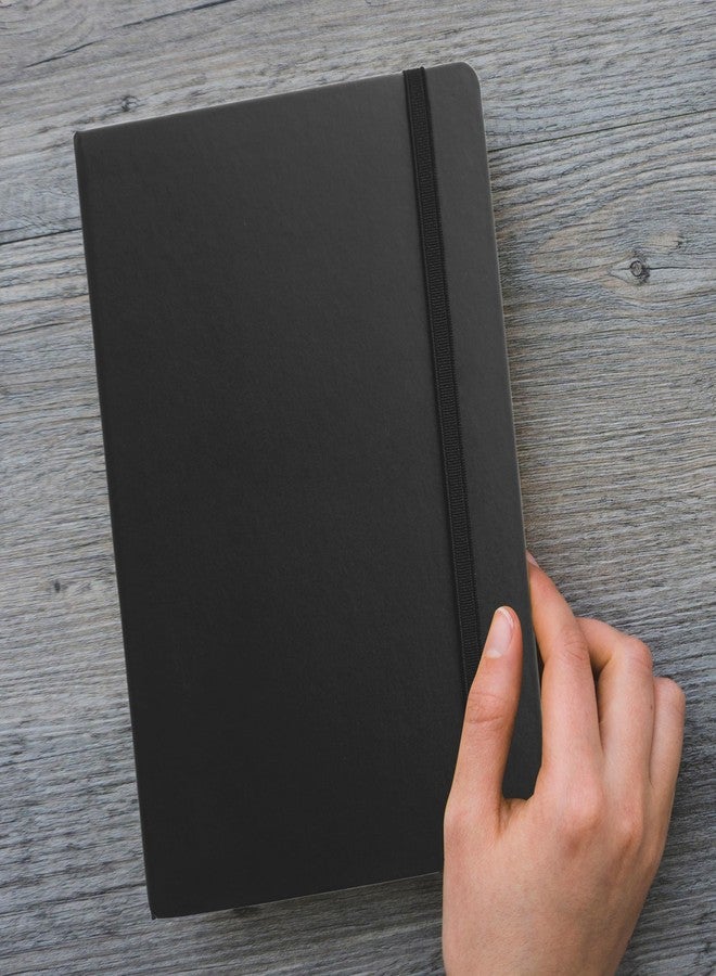 Anupam Fluct A6 Hard Bound Journal | 160 Pages | 80gsm | Matte Finish PVC Cover Aesthetic Diary | pH Neutral & Acid Free Ruled Paper | Matching Elastic Lock | Good For Journaling, Offices (Black) - Image 5