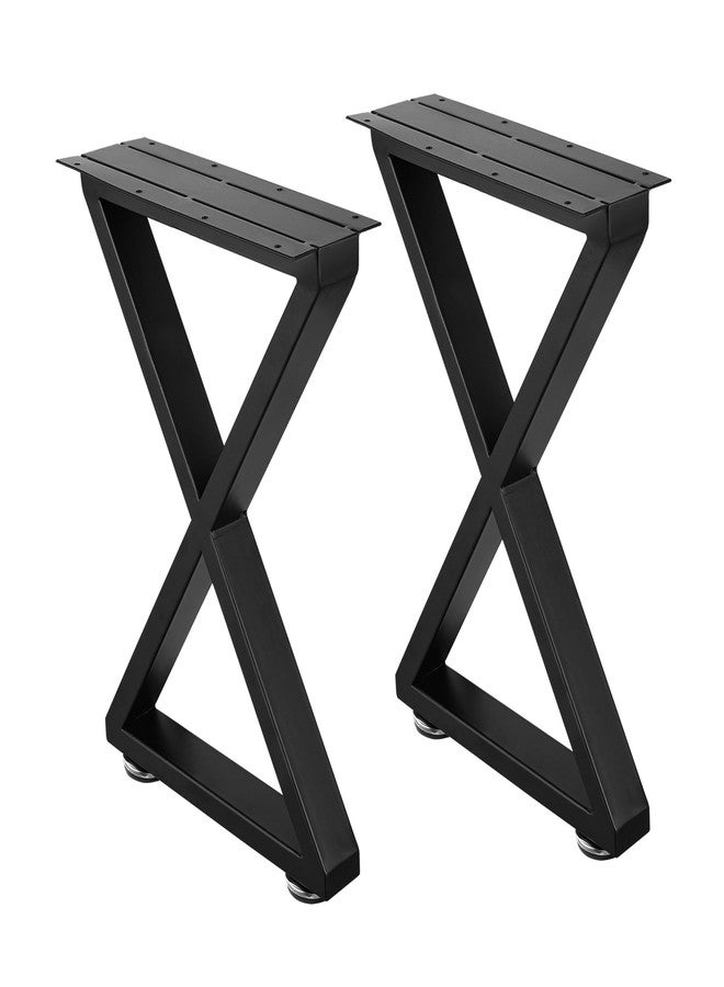 ALLCOS Bench Legs 16 Inch Coffee Table Legs Heavy Duty Steel Metal Table Legs, Set of 2, Black - Image 1