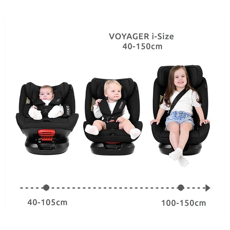 لوريلي مقعد سيارة فويدج 40-150 سم مع مخدة الرقبة للسفر - اسود - 1007207 - Image 5