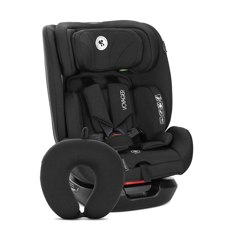 لوريلي مقعد سيارة فويدج 40-150 سم مع مخدة الرقبة للسفر - اسود - 1007207 - Image 1