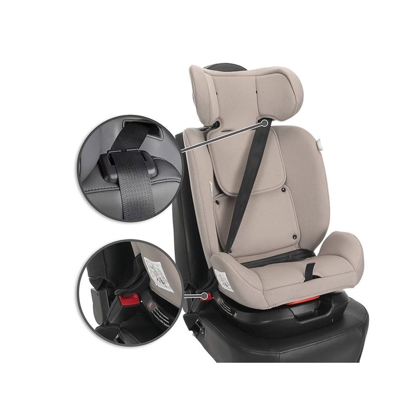 لوريلي مقعد سيارة فويدج 40-150 سم مع مخدة الرقبة للسفر - اسود - 1007207 - Image 4