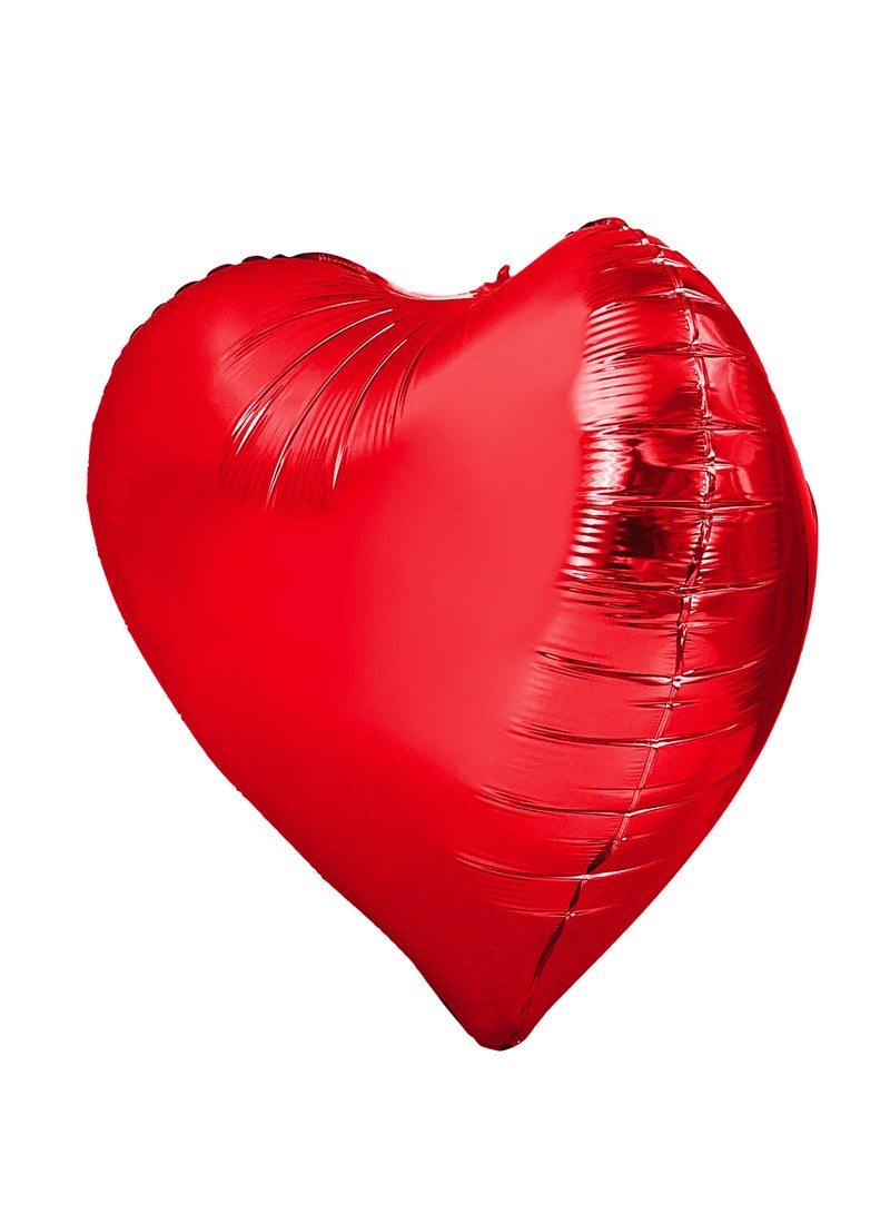 Party Magic 3D Heart Shape Foil Balloons Red 24'' 3Pcs/Pk - Image 2